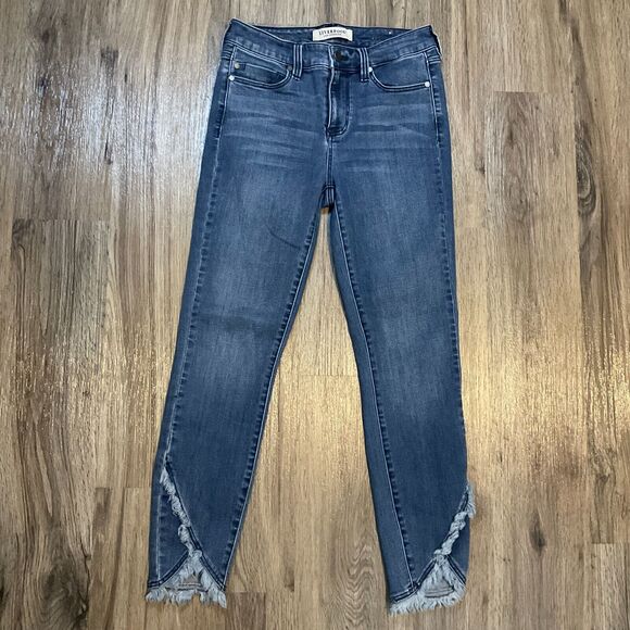 Liverpool Jeans Abby Crop Ibiza Skinny Scalloped Hem Stretch Blue Womens Size 4 - Picture 2 of 11